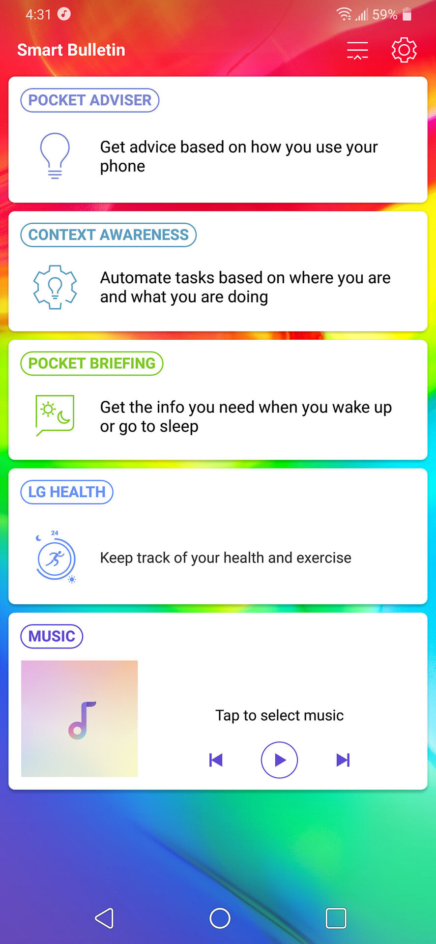 LG G7 notifications