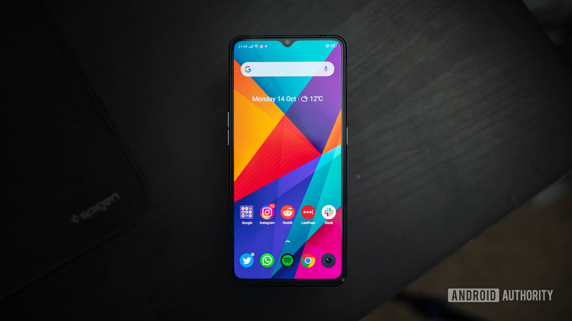 realme X2 Pro front display view of home screen top down realme X2 Pro front display view of home screen top down