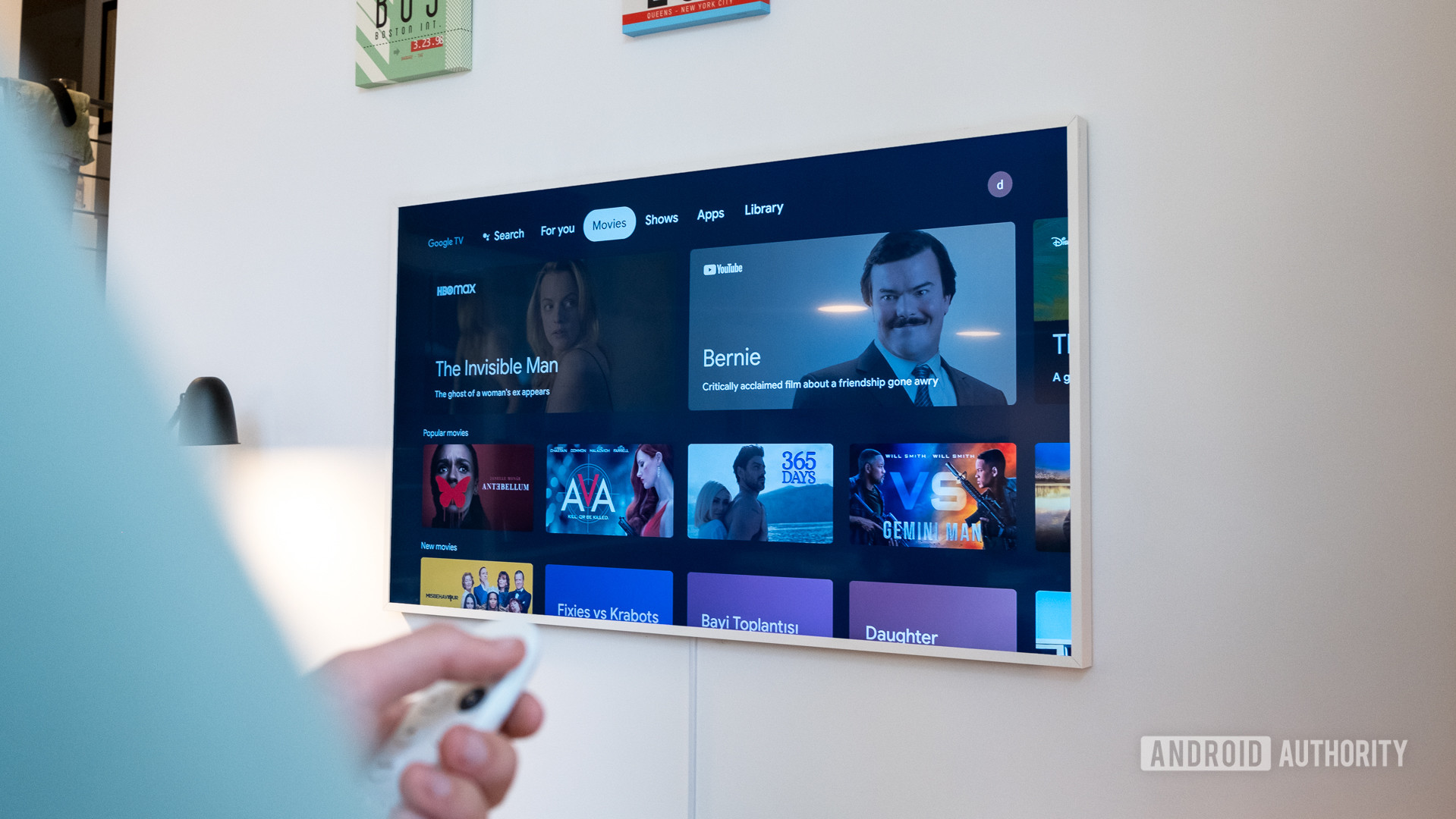 Google Chromecast with Google TV movies tab Google Chromecast with Google TV movies tab