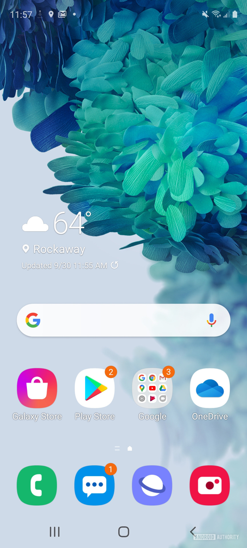 Samsung Galaxy S20 FE home screen
