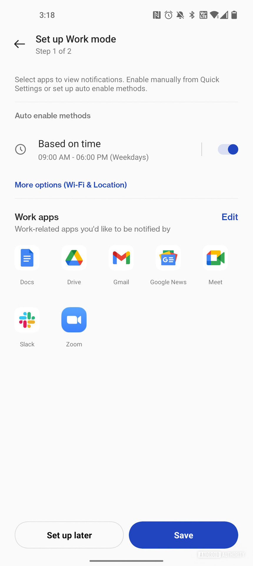 OnePlus 10 Pro Work Mode setup