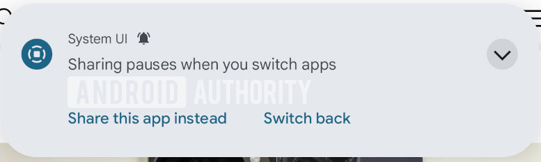 Android 15 partial screen sharing switch apps Android 15 partial screen sharing switch apps