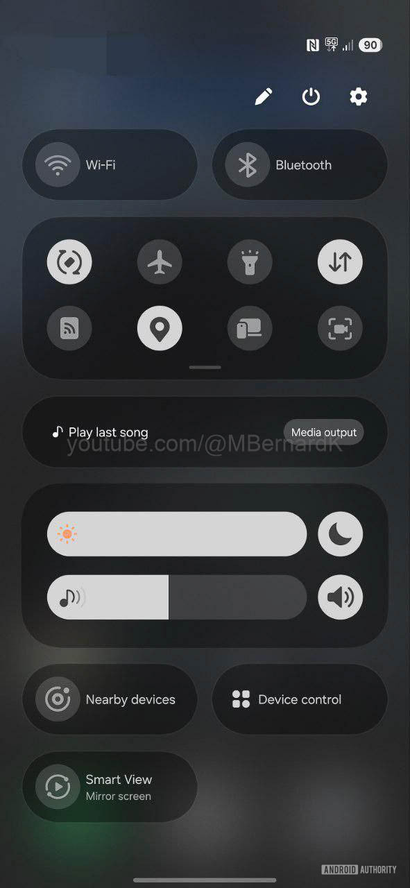Samsung Galaxy S25 Ultra Exclusive Leak OneUI 7 notifiation shade