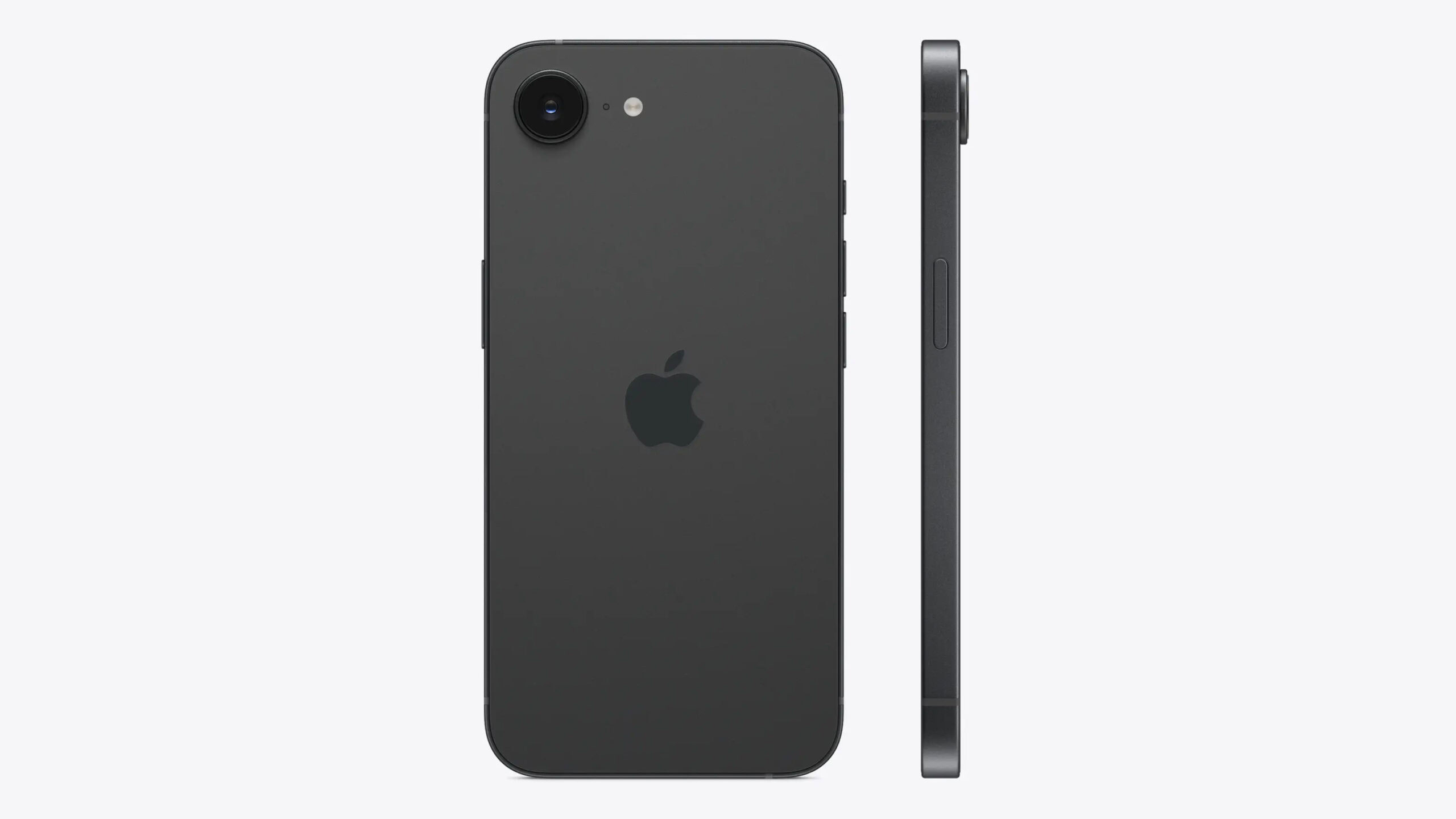 iPhone 16e back and side