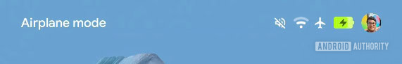 New battery icon in Android 16 without percentage charging
