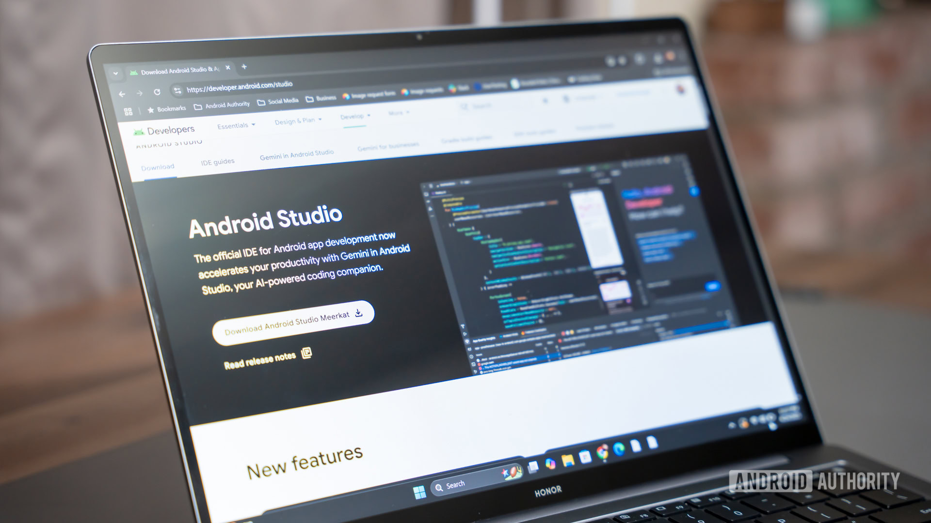 Android Studio website on Windows laptop 2 Android Studio website on Windows laptop 2