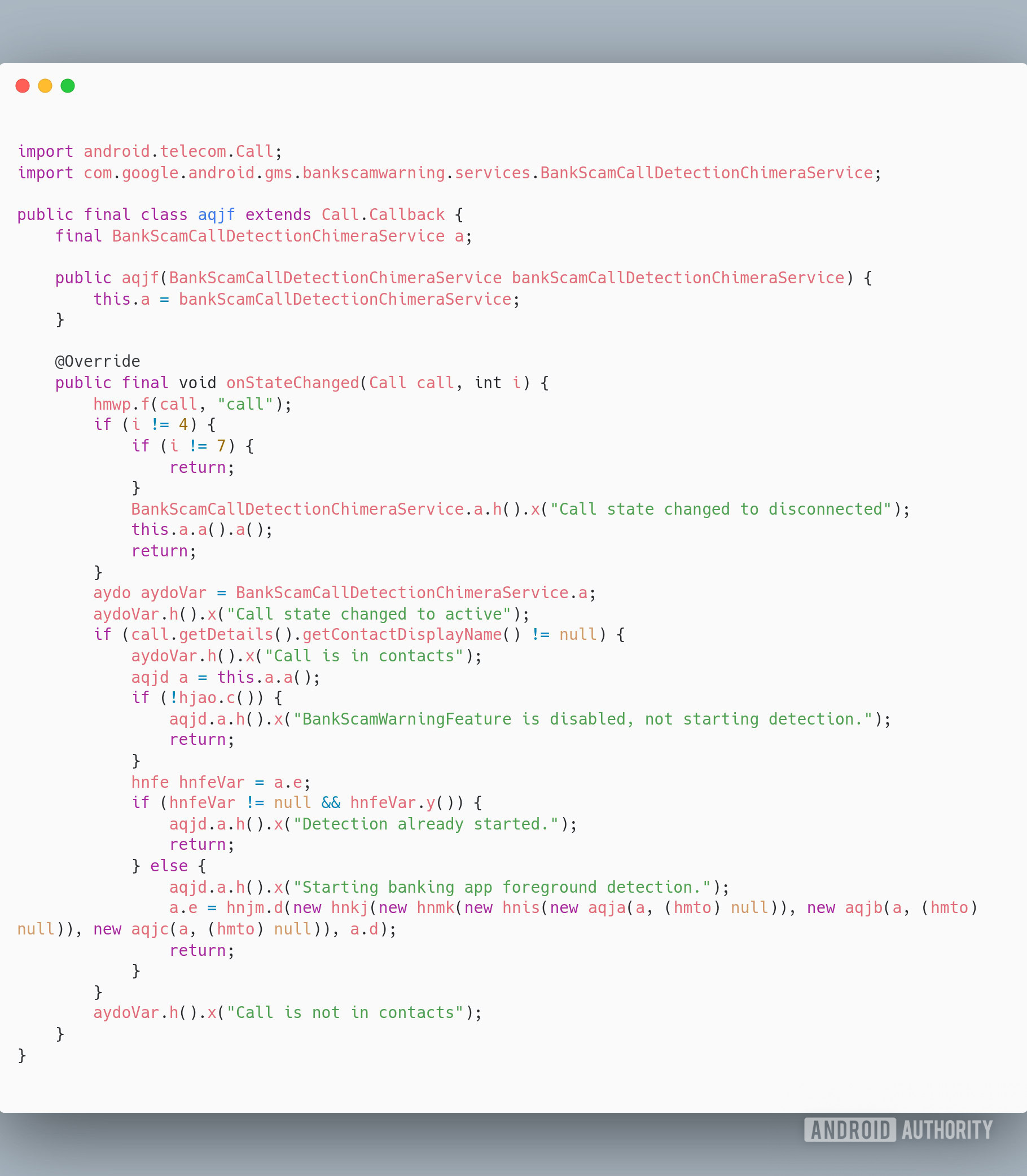 Android bank scam call detection AssembleDebug